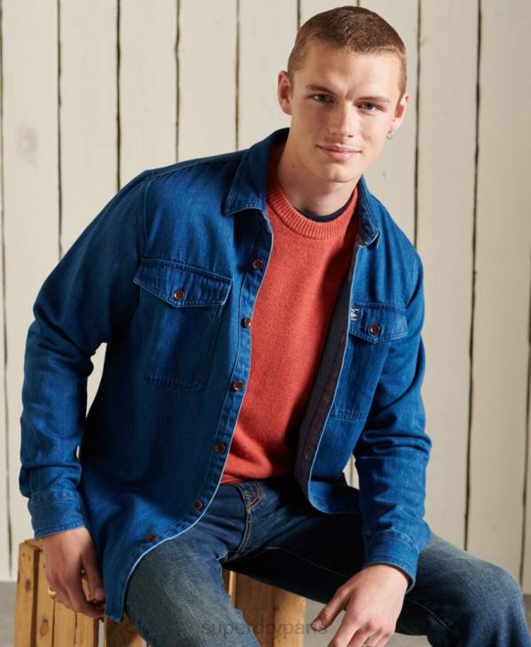 Superdry Hommes pull ras du cou harlo D64Z5281 vêtements orange