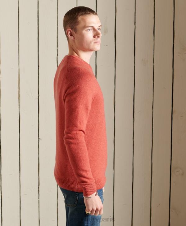 Superdry Hommes pull ras du cou harlo D64Z5281 vêtements orange