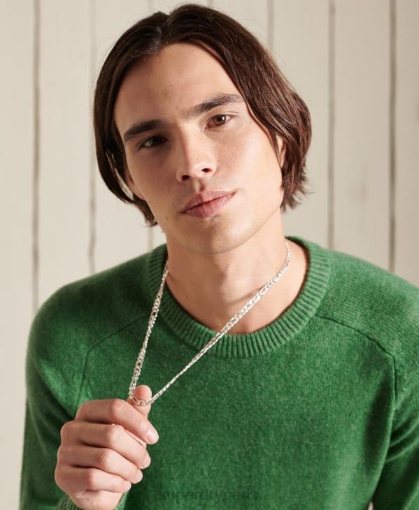 Superdry Hommes pull ras du cou harlo D64Z5283 vêtements vert