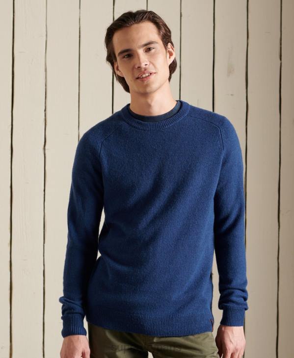 Superdry Hommes pull ras du cou harlo D64Z5284 vêtements bleu foncé