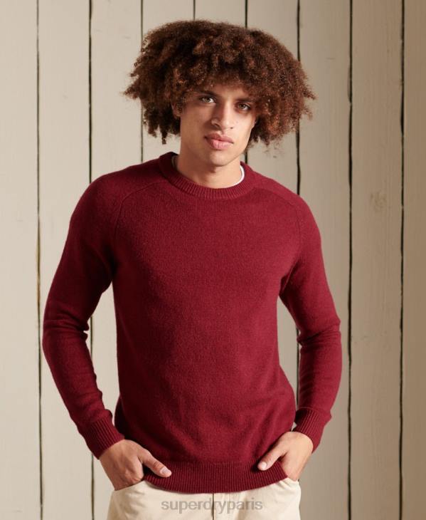 Superdry Hommes pull ras du cou harlo D64Z5302 vêtements rouge