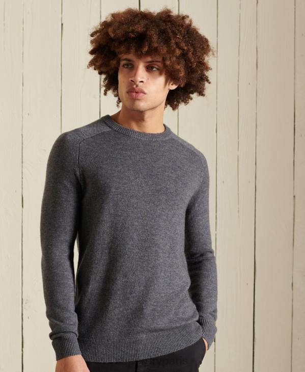 Superdry Hommes pull ras du cou harlo D64Z5309 vêtements gris