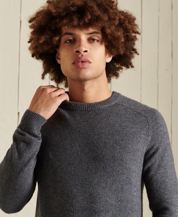 Superdry Hommes pull ras du cou harlo D64Z5309 vêtements gris