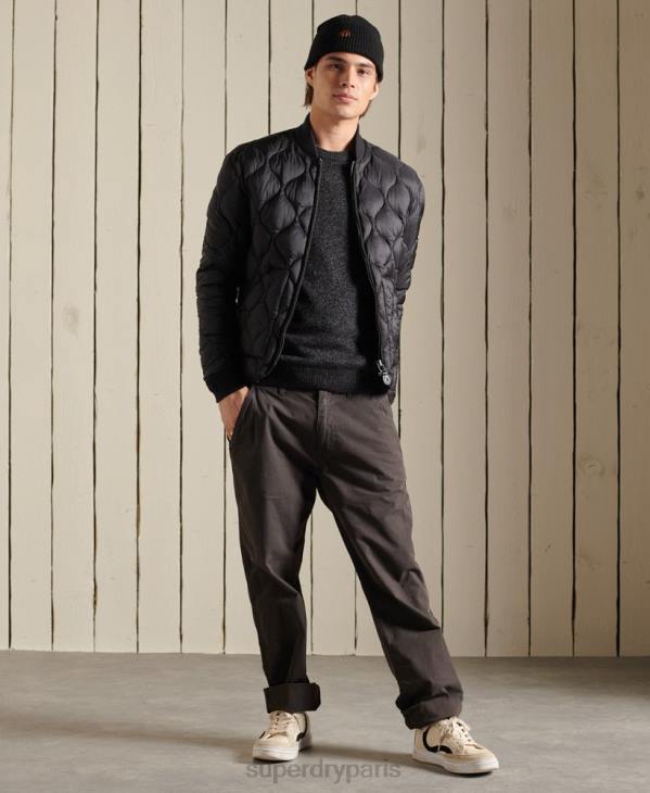 Superdry Hommes pull ras du cou harlo D64Z5326 vêtements noir