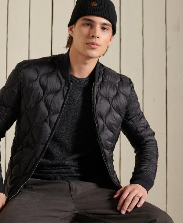 Superdry Hommes pull ras du cou harlo D64Z5326 vêtements noir