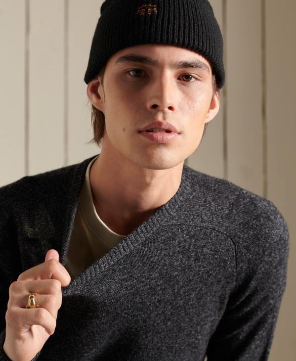 Superdry Hommes pull ras du cou harlo D64Z5326 vêtements noir
