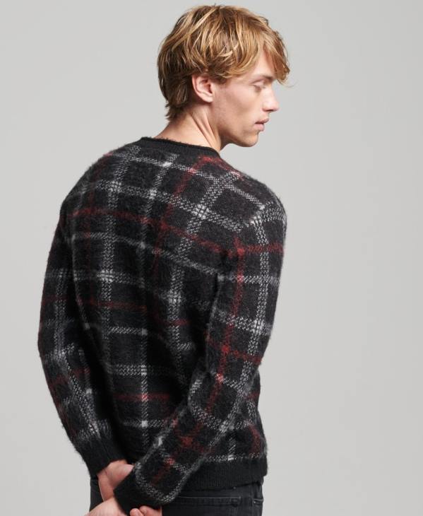 Superdry Hommes pull ras du cou à motif D64Z1279 vêtements noir