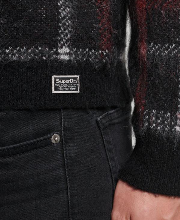 Superdry Hommes pull ras du cou à motif D64Z1279 vêtements noir