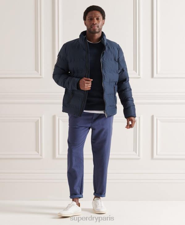 Superdry Hommes pull ras du cou texturé supima D64Z1356 vêtements marine