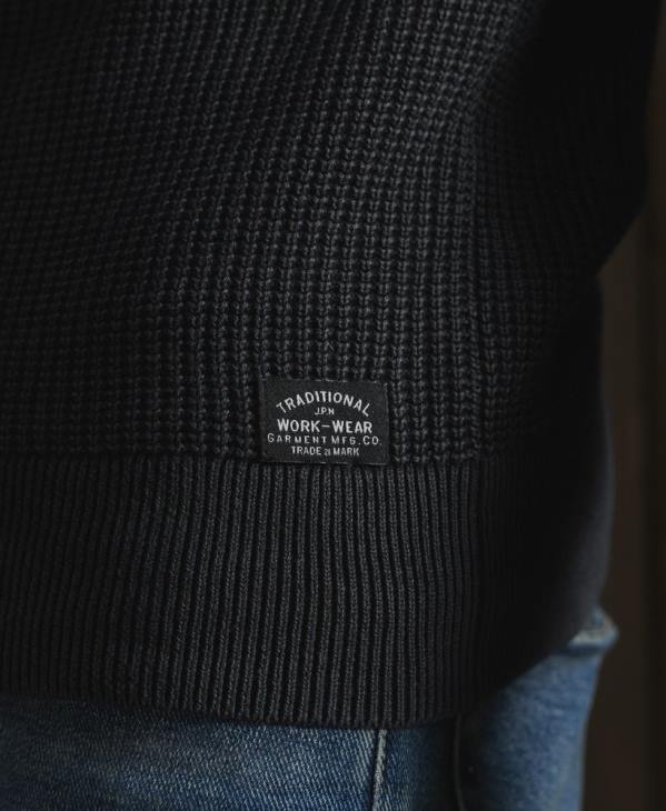Superdry Hommes pull ras du cou à texture teintée Academy D64Z5336 vêtements noir