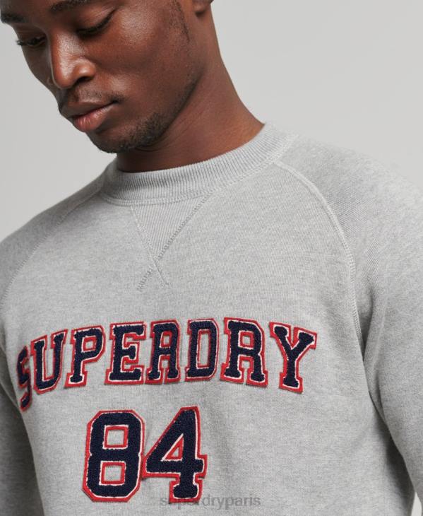 Superdry Hommes pull varsity crew D64Z1248 vêtements gris