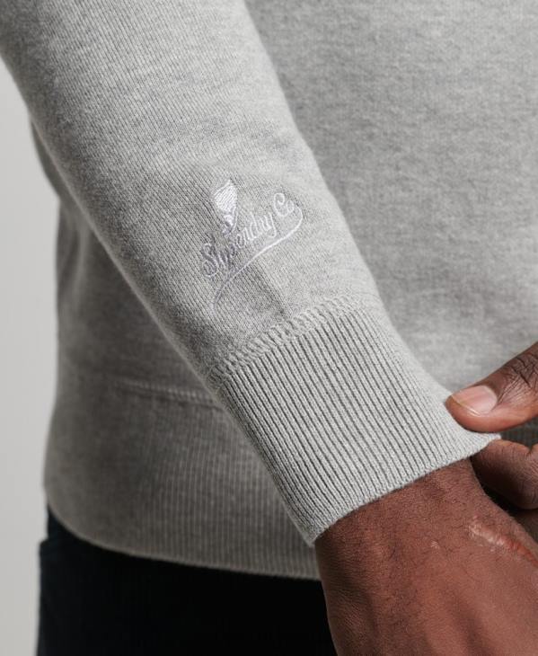 Superdry Hommes pull varsity crew D64Z1248 vêtements gris