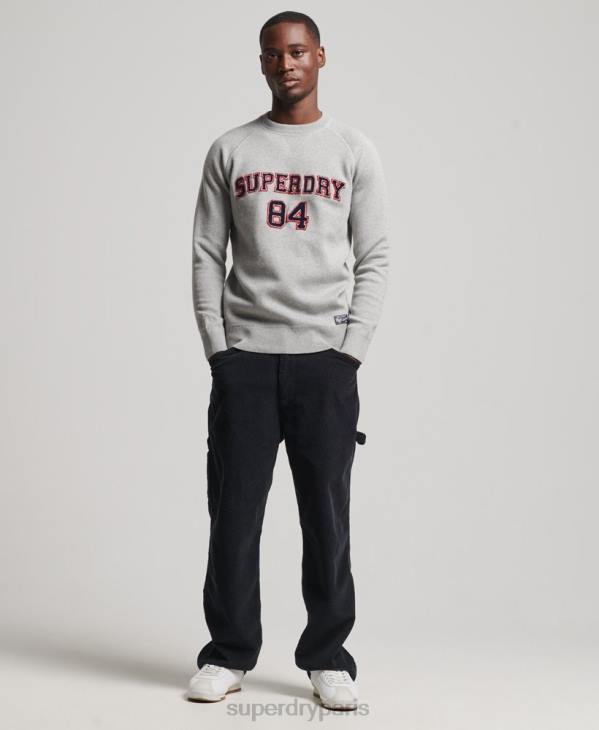 Superdry Hommes pull varsity crew D64Z1248 vêtements gris