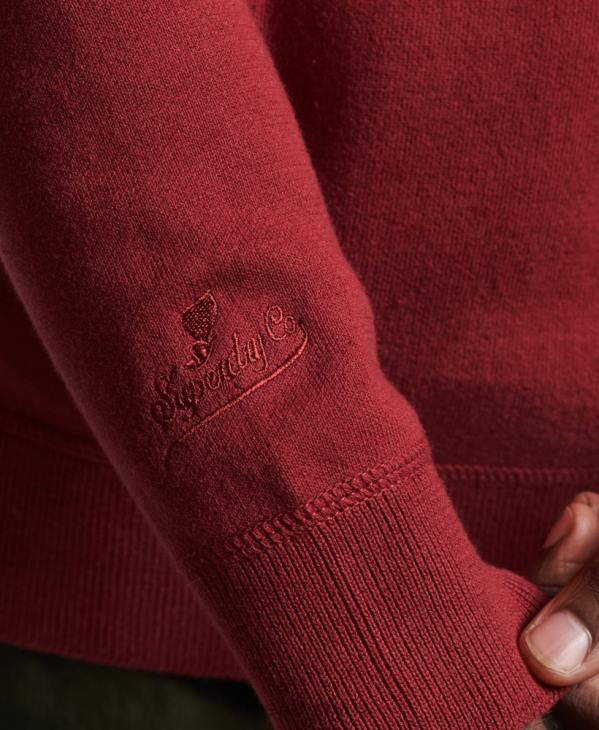 Superdry Hommes pull varsity crew D64Z1263 vêtements rouge