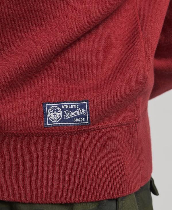 Superdry Hommes pull varsity crew D64Z1263 vêtements rouge