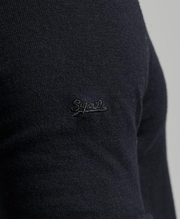 Superdry Hommes pull vintage en cachemire mélangé coton bio D64Z5275 vêtements noir