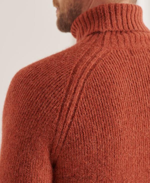 Superdry Hommes studios pull épais à col roulé D64Z5311 vêtements orange