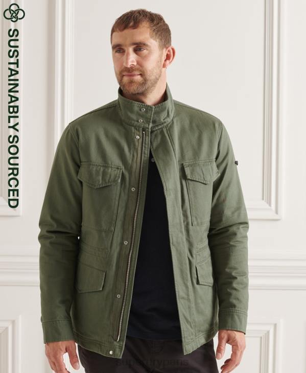 Superdry Hommes Veste m65 3 en 1 D64Z4606 vêtements vert