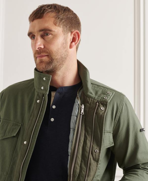 Superdry Hommes Veste m65 3 en 1 D64Z4606 vêtements vert