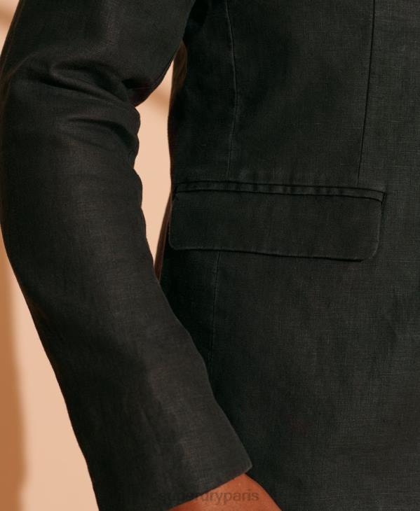 Superdry Hommes blazer en chanvre édition limitée D64Z4737 vêtements noir