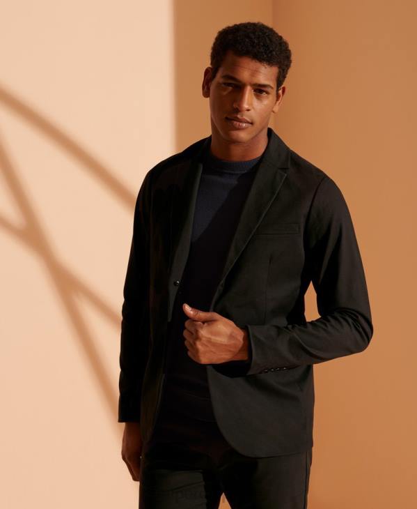 Superdry Hommes blazer en coton édition limitée D64Z1173 vêtements noir