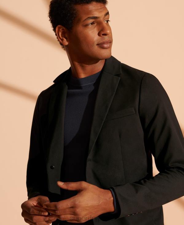 Superdry Hommes blazer en coton édition limitée D64Z1173 vêtements noir