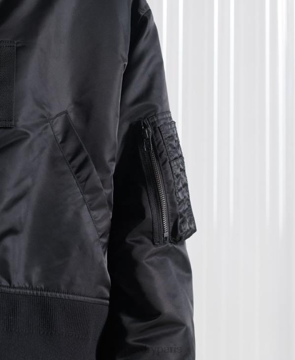 Superdry Hommes blouson aviateur double sdx en édition limitée D64Z5555 vêtements noir