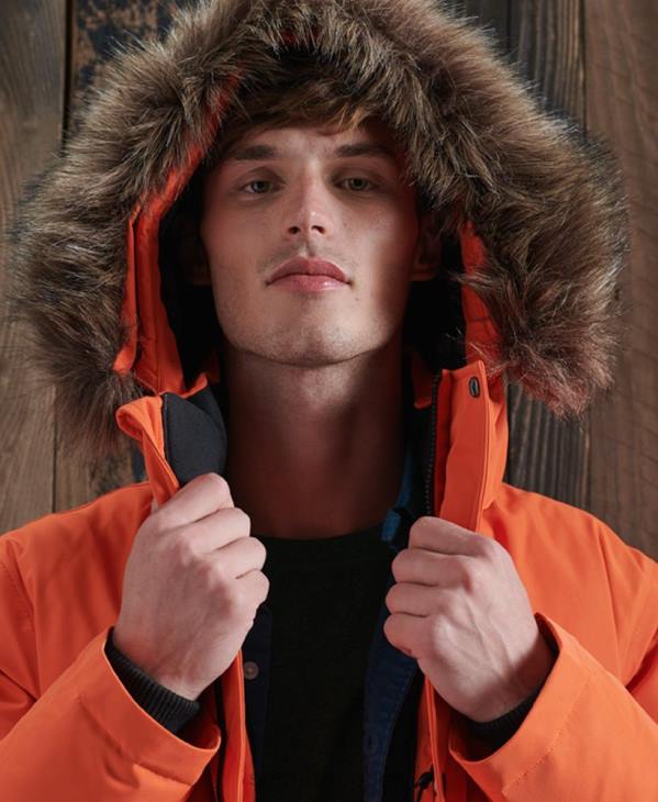 Superdry Hommes blouson aviateur en duvet everest D64Z1194 vêtements orange