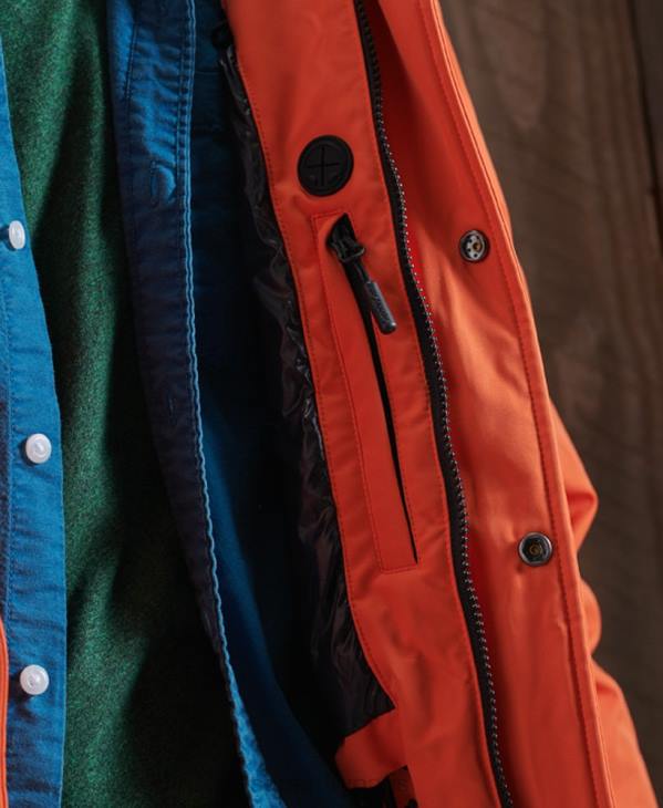Superdry Hommes blouson aviateur en duvet everest D64Z1194 vêtements orange