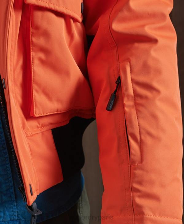 Superdry Hommes blouson aviateur en duvet everest D64Z1194 vêtements orange