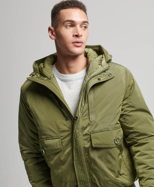 Superdry Hommes blouson aviateur everest militaire D64Z4475 vêtements vert