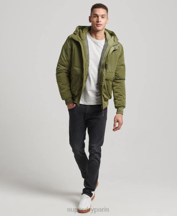 Superdry Hommes blouson aviateur everest militaire D64Z4475 vêtements vert