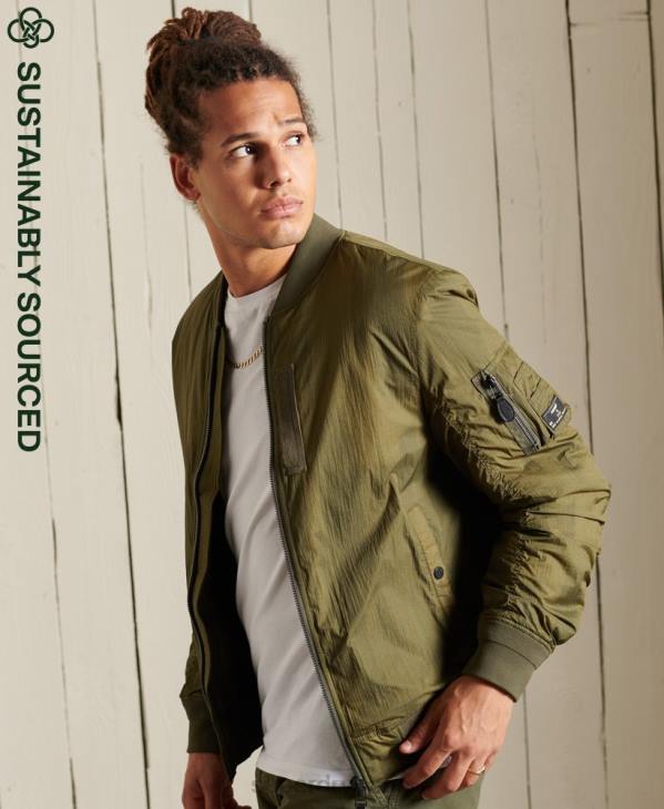 Superdry Hommes blouson aviateur ma1 militaire D64Z4674 vêtements vert