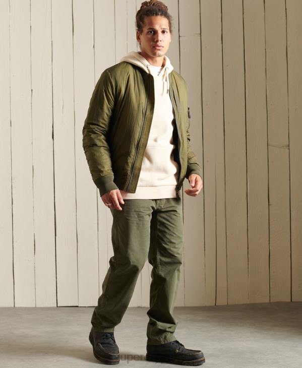 Superdry Hommes blouson aviateur ma1 militaire D64Z4674 vêtements vert