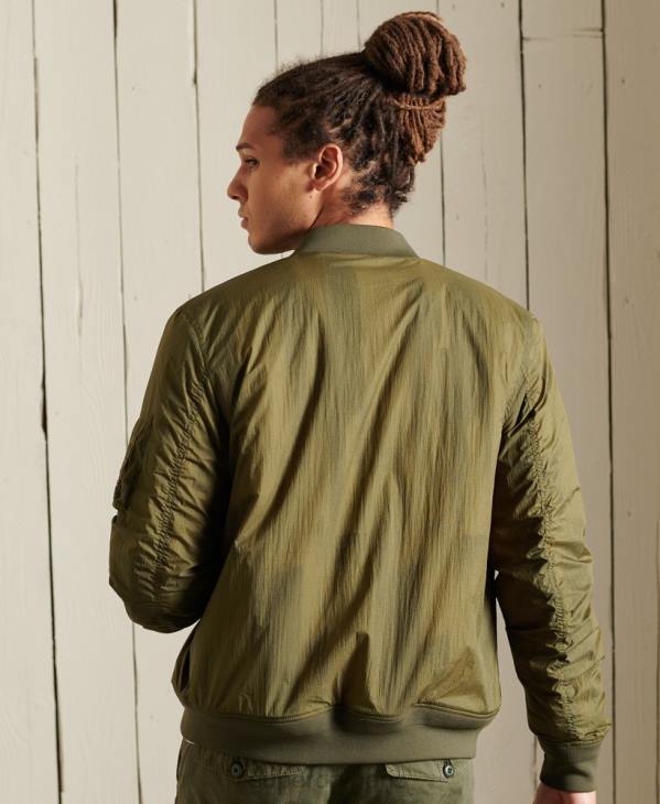 Superdry Hommes blouson aviateur ma1 militaire D64Z4674 vêtements vert