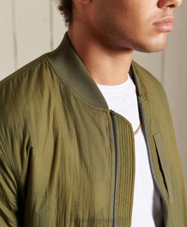 Superdry Hommes blouson aviateur ma1 militaire D64Z4674 vêtements vert