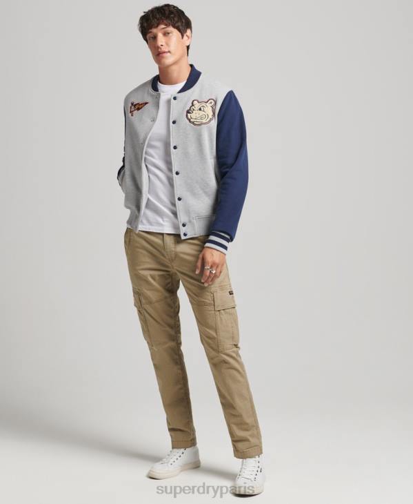 Superdry Hommes blouson aviateur universitaire vintage D64Z5202 vêtements marine