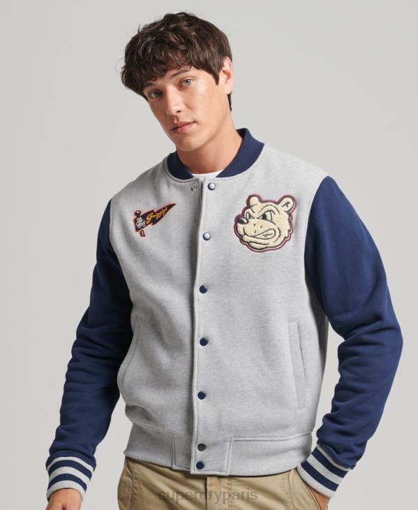 Superdry Hommes blouson aviateur universitaire vintage D64Z5202 vêtements marine