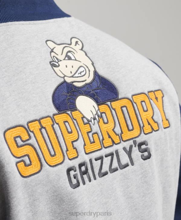 Superdry Hommes blouson aviateur universitaire vintage D64Z5202 vêtements marine
