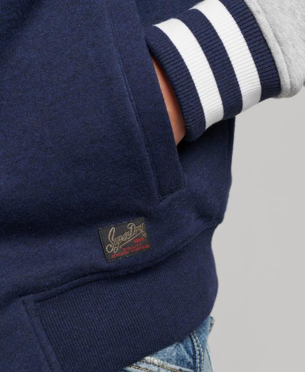 Superdry Hommes blouson aviateur universitaire vintage D64Z604 vêtements marine