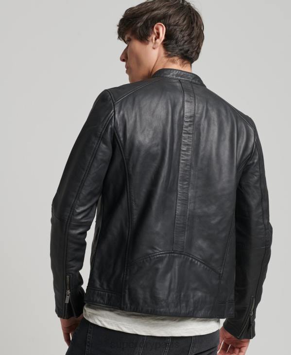 Superdry Hommes blouson de course en cuir léger hero D64Z4607 vêtements noir