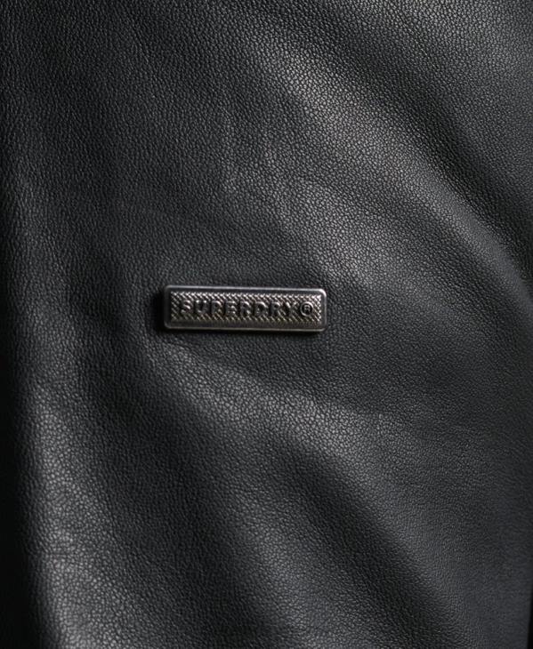 Superdry Hommes blouson de course en cuir léger hero D64Z4607 vêtements noir