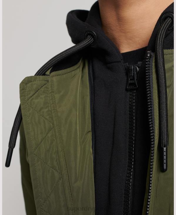 Superdry Hommes blouson de vol militaire D64Z1144 vêtements kaki