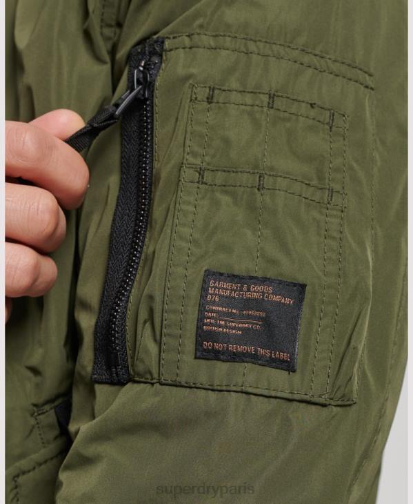 Superdry Hommes blouson de vol militaire D64Z1144 vêtements kaki
