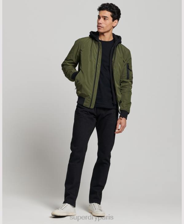 Superdry Hommes blouson de vol militaire D64Z1144 vêtements kaki