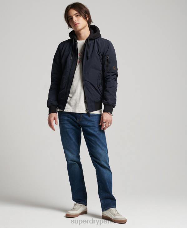 Superdry Hommes blouson de vol militaire D64Z4741 vêtements marine