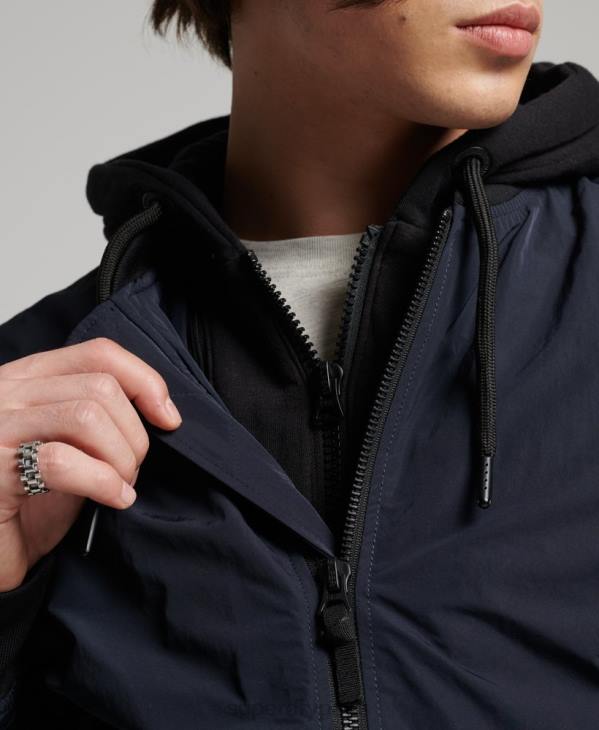 Superdry Hommes blouson de vol militaire D64Z4741 vêtements marine