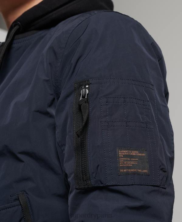 Superdry Hommes blouson de vol militaire D64Z4741 vêtements marine