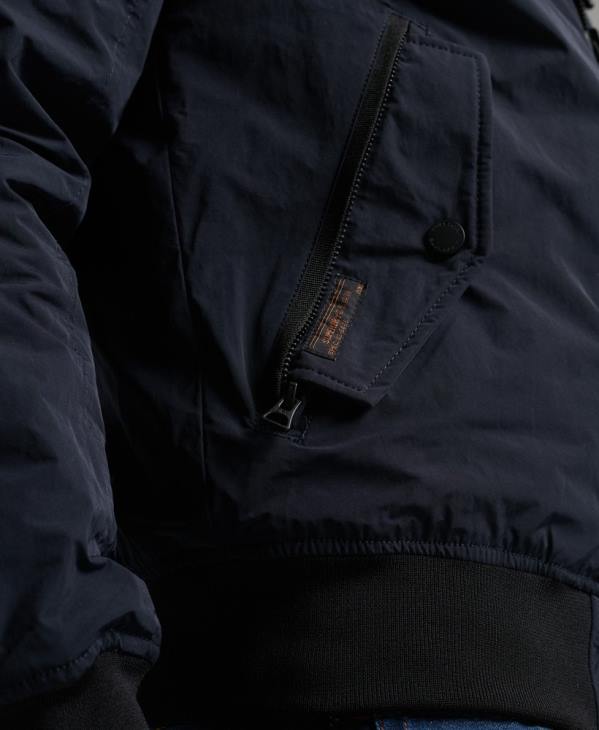 Superdry Hommes blouson de vol militaire D64Z4741 vêtements marine