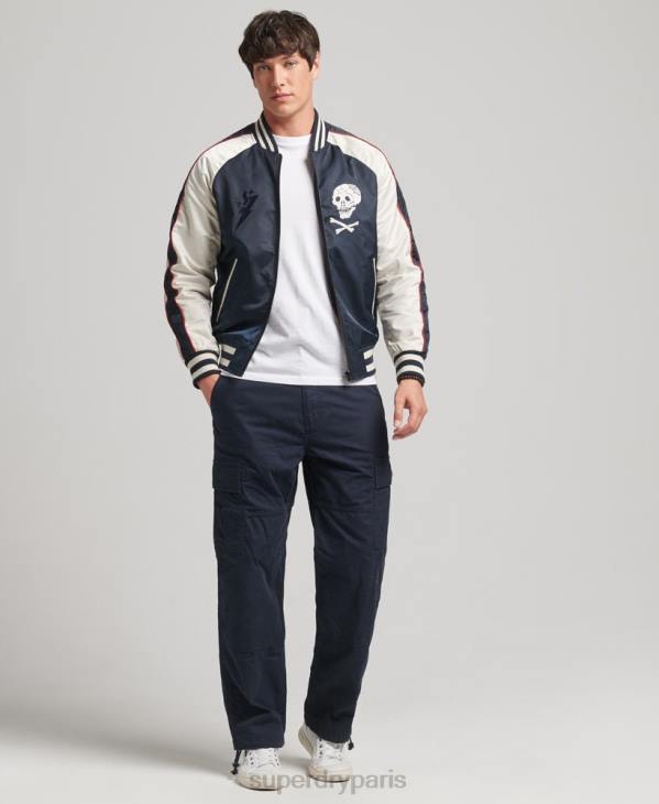 Superdry Hommes blouson sukajan vintage D64Z4585 vêtements marine